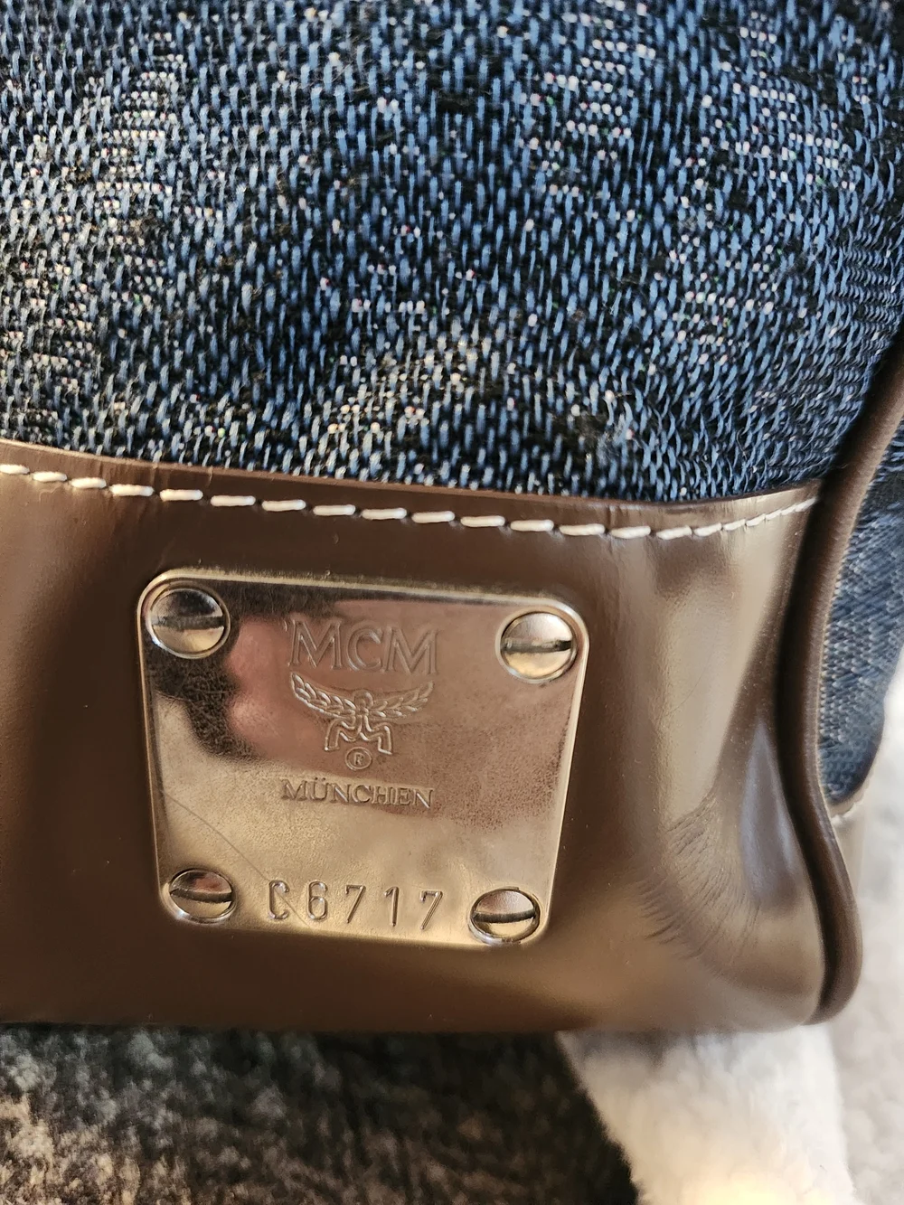 Authentic MCM DENIM Tote Bag - Picture 3 of 13